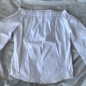 White Off shoulder top coastal preppy